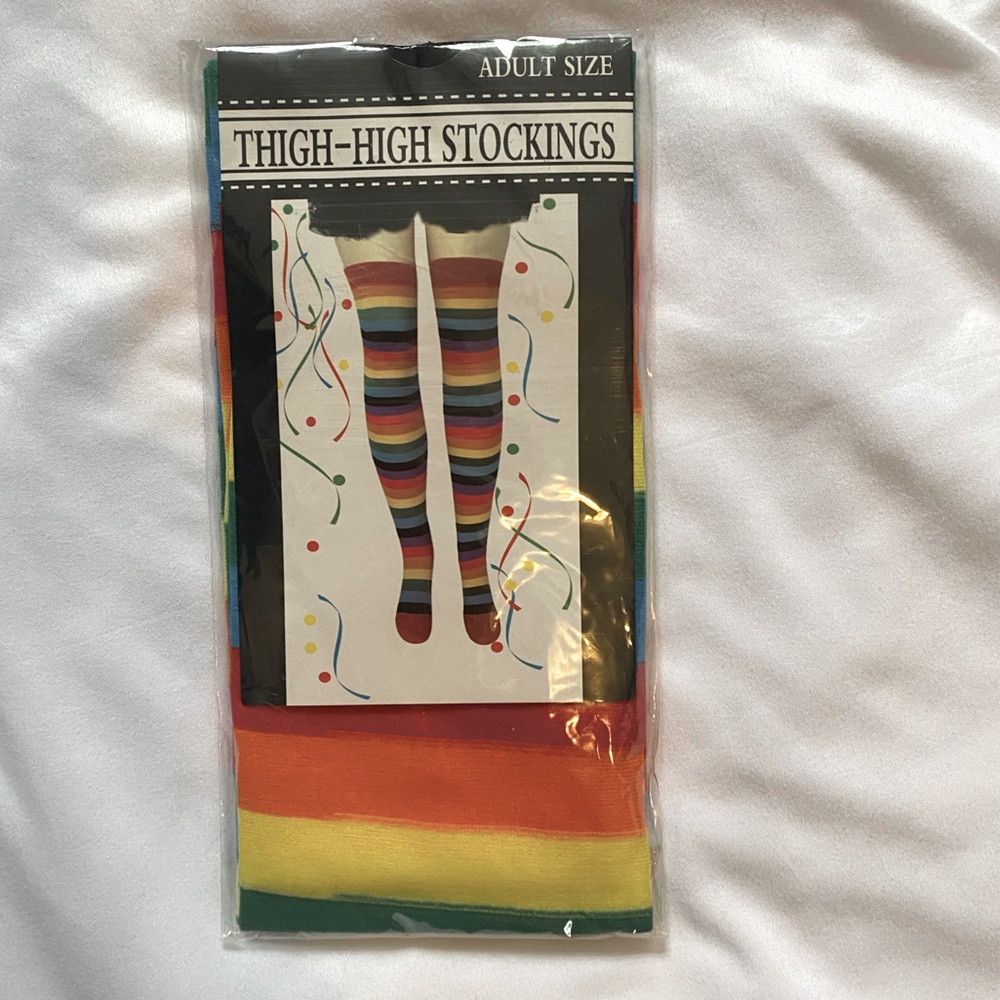Rainbow Thigh-High Stockings